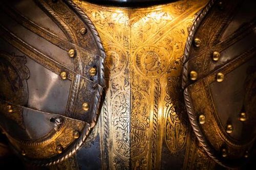 antique-armour-on-black-background-concept-for-security-safety-and-fantasy-photo